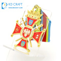 Fabricant personnalisé métal 3D émail fantaisie épée aigle récompense sport armée shérif étoile médaille militaire avec ruban court